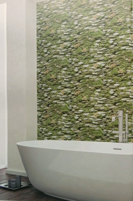 moss on slate wallpaper